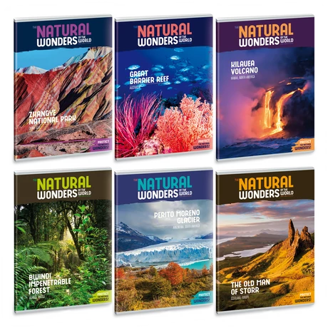 Ars Una Natural Wonders A/4 extra kapcsos füzet-négyzethálós