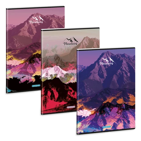 Ars Una Mountains A/4 extra kapcsos füzet-négyzethálós