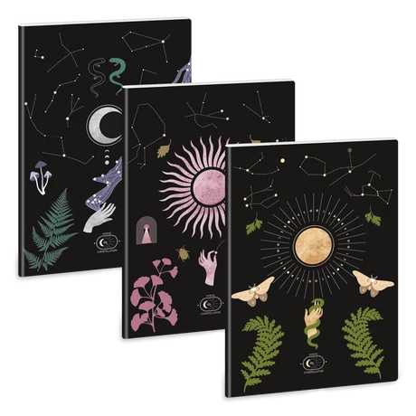 Ars Una Mystic Constellation A/4 extra kapcsos füzet-négyzethálós