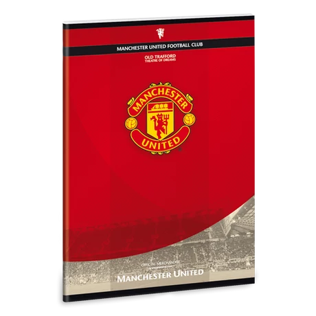 Manchester United A/4 extra kapcsos füzet-négyzethálós