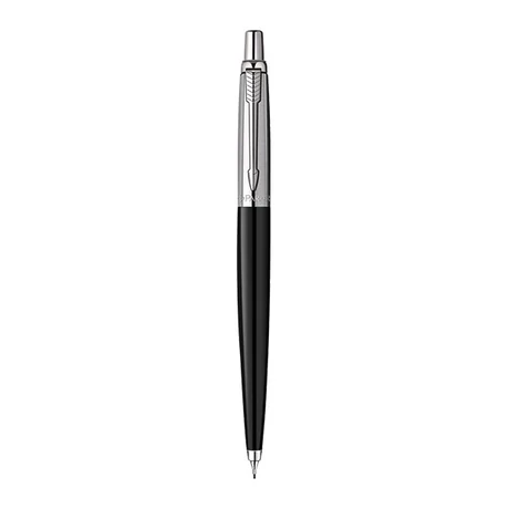 Nyomósirón, 0,5 mm, ezüst színű klip, PARKER "Royal Jotter", fekete
