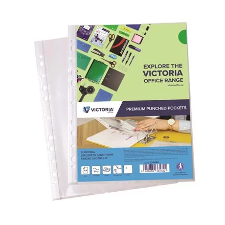 Genotherm, lefűzhető, A4, 80 mikron, víztiszta, VICTORIA OFFICE
