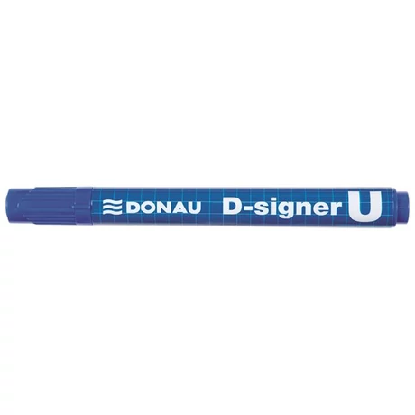 Alkoholos marker, 2-4 mm, kúpos, DONAU "D-signer U", kék