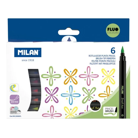 Filc Milan 6-os ecsetfilc Fluo, 0612606FL