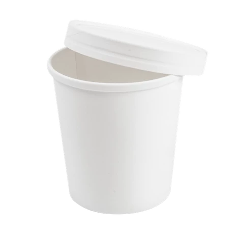 GDP PAPÍR TÁL + TETŐ 480 ML FEHÉR LEBOMLÓ 25 DB/CS