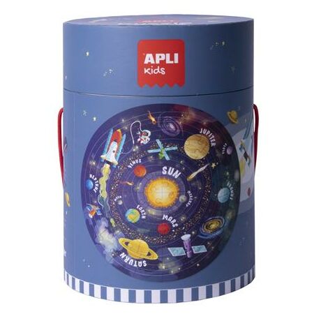 Puzzle, kör alakú, 48 darabos, APLI Kids "Circular Puzzle", csillagrendszer
