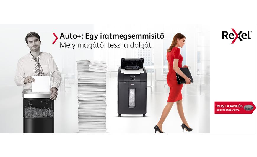 Egy iratmegsemmisítő... ...mely magától teszi a dolgát